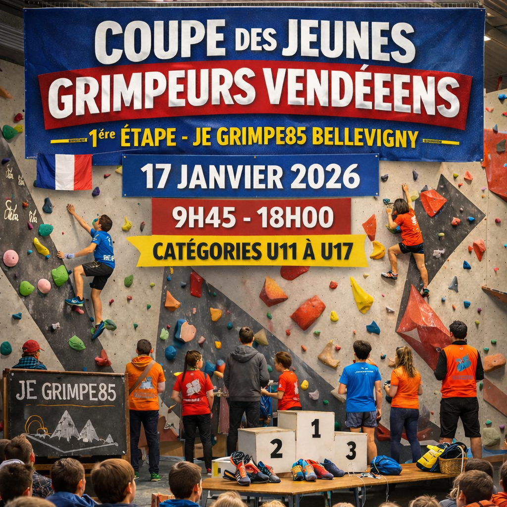 Première étape de la Coupe des Jeunes Grimpeurs Vendéens